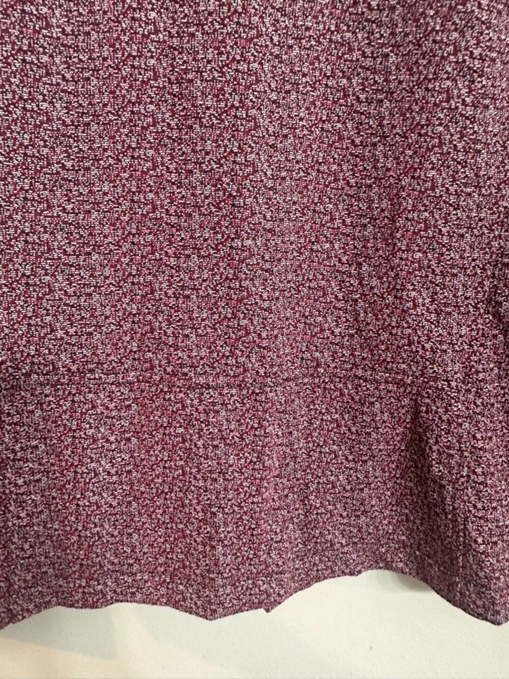 Westport 1X Marled Knit Moto Jacket Burgundy Zip Biker Plus Size - Picture 8 of 12